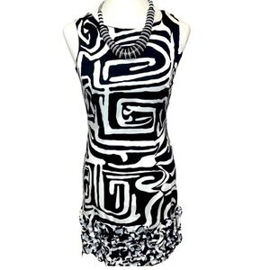 Tiana B. Ruffled Ribbon Hem Dress